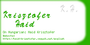 krisztofer haid business card